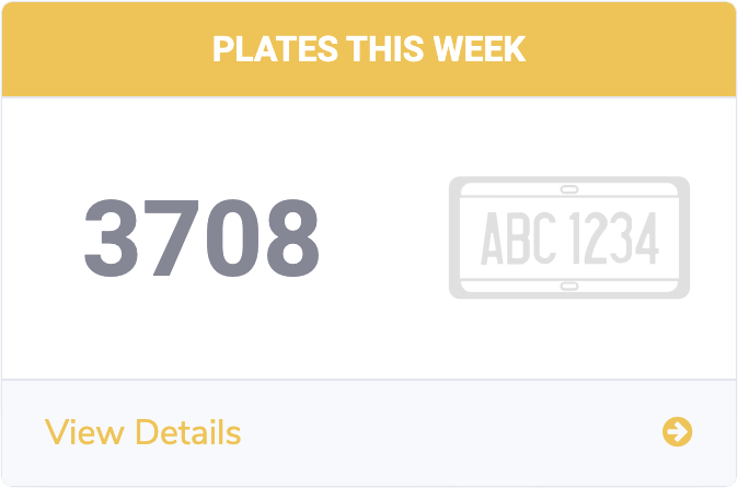 Plates captured this week panel